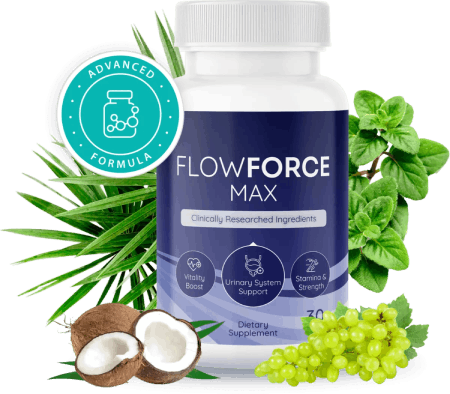 FlowForce Max prostate and urinary health support supplement bottle